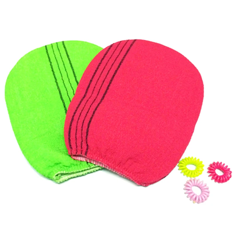 1 PC Random Color Two-sided Bath Glove Shower Spa Exfoliator Body Cleaning Scrub Mitt Rub Dead Skin Removal Bathroom Products | Дом и сад