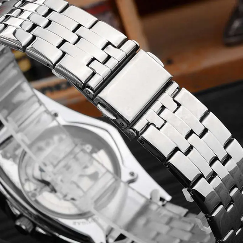Роскошные мужские механические часы с автоматическим заводом, уникальный Мужской Скелет, часы от ведущего бренда
