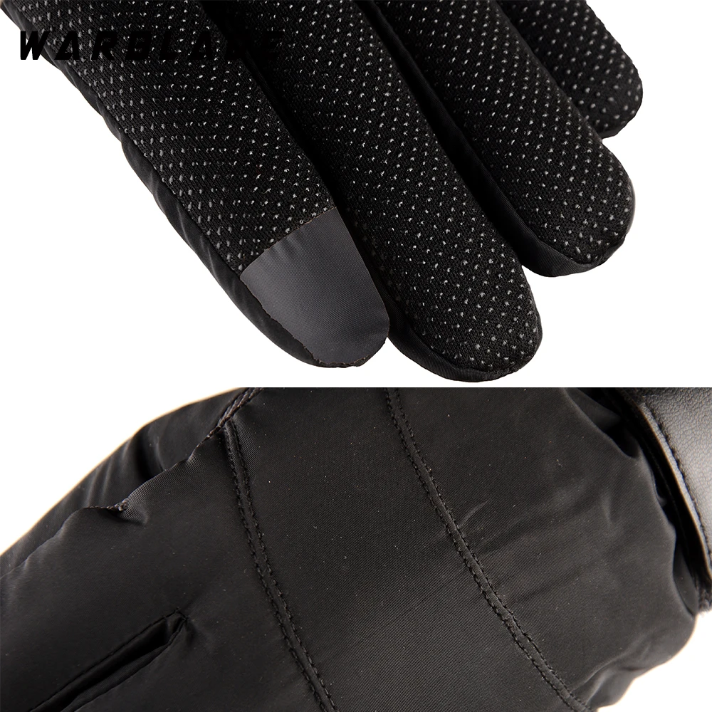 Для мужчин варежки Перчатки из искусственной кожи Нескользящие Для мужчин Термальность зимние кожаные Ганц тактильные Женские перчатки