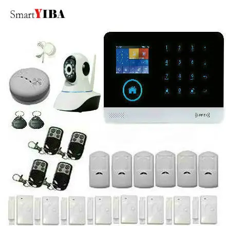 

SmartYIBA 3G WIFI IOS Android APP Control Network Camera Motion/Smoke/Door Alarm Home Security Smart House Alarm System