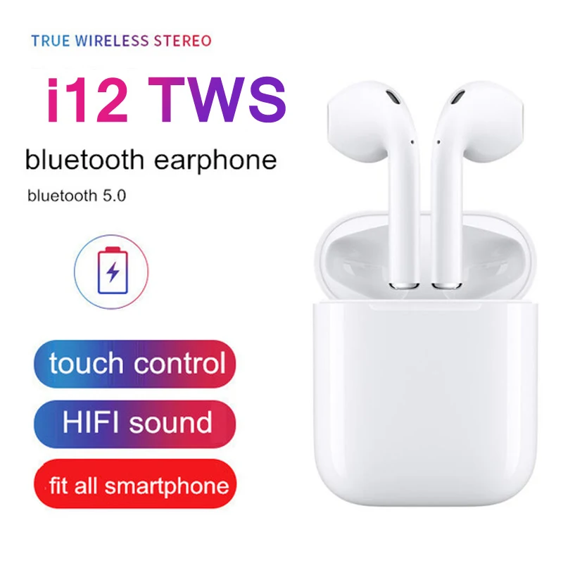 

i12 tws Wireless Headphone Mini Bluetooth Earphones Touch Earbuds 3D Stereo Bluetooth Headset with Mic for Phone i11 i12 i20 i7s