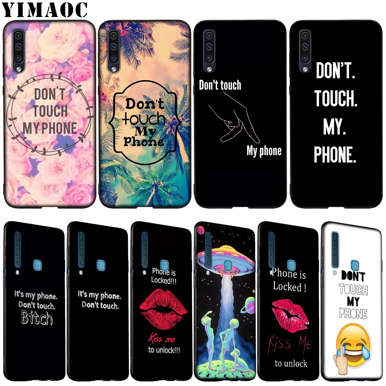 YIMAOC don't touch phone Soft Silicone Case for Samsung Galaxy A70 A60 A50 A40 A30 A20 A10 A10S A20S A30S A40S A50S Phone Cover |
