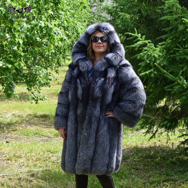 Новая модная одежда для женщин Tatyana Furclub 2020 длинные пальто из натурального Меха