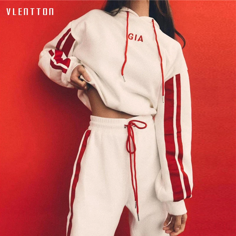 

2019 New fashion women tracksuit Casual Hooded Sweat +Pencil pants women two piece outfits Spring autumn Long Sleeve women sets