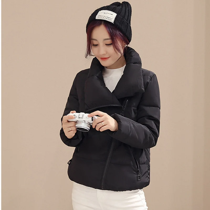 

New Korean Style 2016 Autumn Winter Women Parka Short Jacket Female Casual Clothing Fashion Warm Slim Outwear Jackets Coats