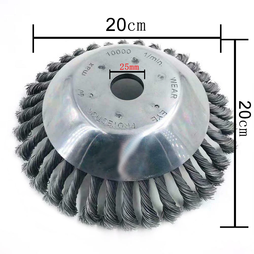 Колесо Grout трава щетка полировка витая садовая миска тип, поворотный стальной провод Замена практичные аксессуары триммер резак