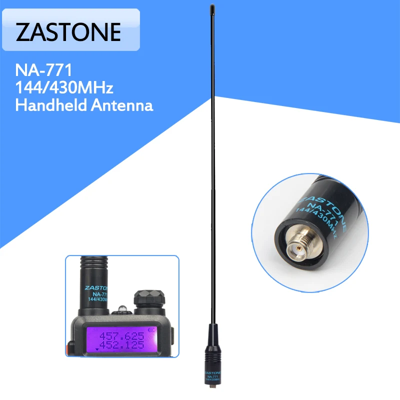 NA 771 SMA Female144/430 МГц двухдиапазонная антенна для Baofeng zastone Портативная радиостанция
