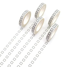 1 шт. креативная черная квадратная васи лента высоколипкая маскирующая лента офисная поставка клеящаяся бумажная лента «сделай сам» книжный дневник