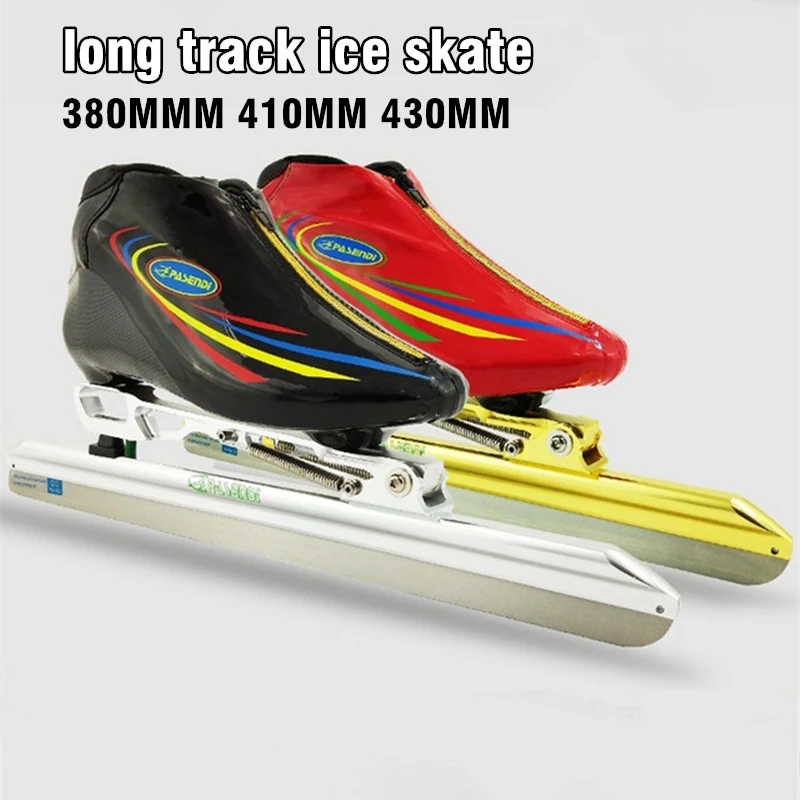 Pasendi حافل الجليد تزلج بطل الجليد التزلج أحذية أسود أحمر الجليد ل هوكي shooes الجليد أحذية 380 410 430 التصفيق الجليد شفرة