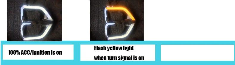 Для Nissan Navara NP300 желтый сигнал поворота стиль реле водонепроницаемый 12 V светодиодный дневного света ДРЛ противотуманных фар отверстие