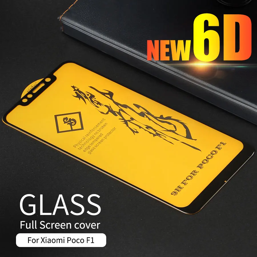 WOLFPSYCH Новый 6D Полный Клей закаленное Стекло для Xiaomi Pocophone F1 полное покрытие Экран