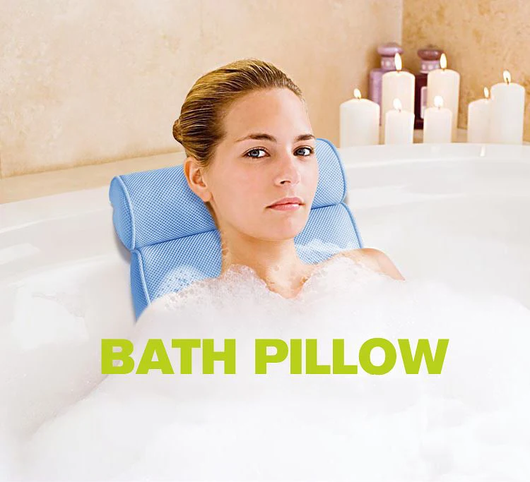 Bath tub Pillow for Home Spa and Rest Relaxation Bath tub Cushion with Strong Suction Cups Mold