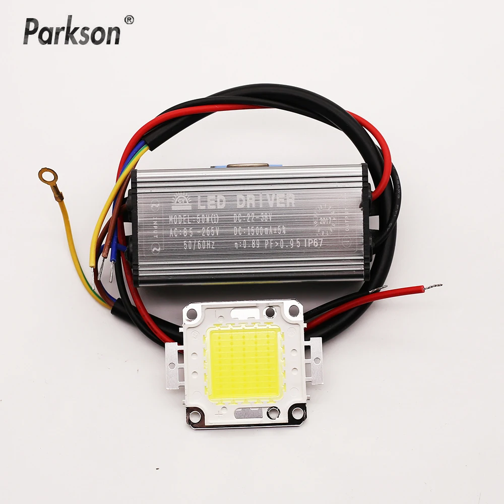

COB LED Light Integrated Chip+10w 20w 30w 50w Real High Power Driver Set For DIY Floodlight Spotlight IP67 85V-265V 110V/220V