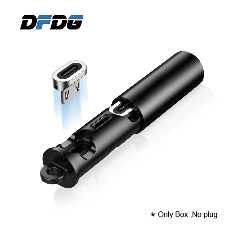 

DFDG Magnetic Cable Plug Connector Head Box for iPhone Micro USB Type C Cable Fast Charging Magnet Charger Adapter Plug Case
