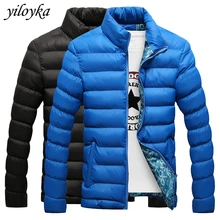 НОВЫЕ куртки для мужчин для зимы модная мужская парка со стоячим воротником hombre куртка мужские однотонные куртки и пальто мужские парки M-6XL