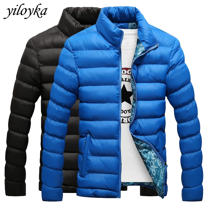 

New Jackets For Men 2019 For Winter Fashion Stand Collar Male Parka hombre Jacket Mens Solid Jackets and Coats Man Parkas M-6XL