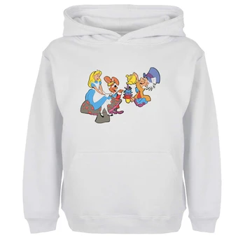 

Cute Alice in Wonderland Rabbit Unisex Hoodie Mens Boy's Sweatshirt Hip Hop Jackets Spring Autumn Cotton Coat Size S-3XL