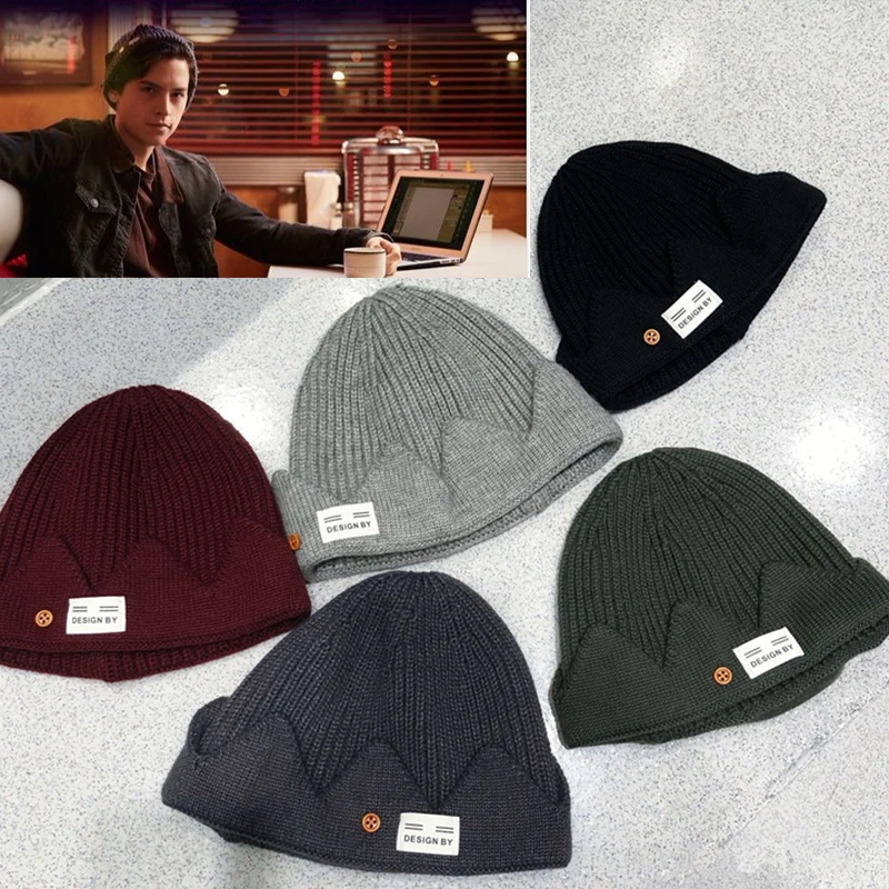 

New Riverdale Jughead Jones Cosplay Beanie Hat Crown Knitted Cap