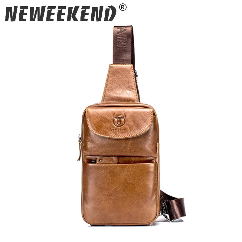 

Neweekend 2018 Fashion Genuine Leather Crossbody Bags Men Casual Messenger Bag Small Brand Designer Male Shoulder Bag 098