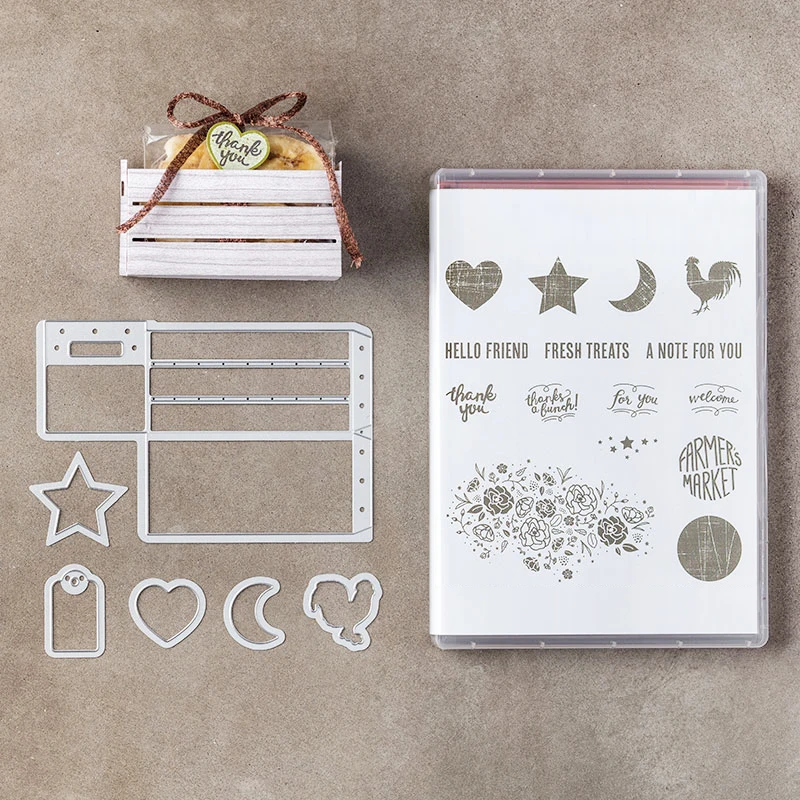 

BOX Clear Stamps Set&Cutting Dies For Album Making and Scrapbooking Book Clear Stamps and Die Cut Dies Sets
