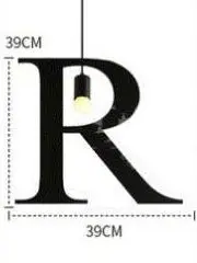 Английский алфавит, подвесные светильники, светодиодный светильник для кухни, светодиодный светильник, прикроватная подвесная потолочная лампа, Светильники для спальни, гостиной - Цвет корпуса: R