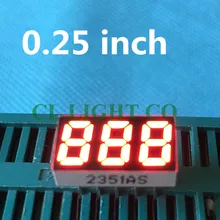 Ультра яркие красные/зеленые/0,2" 0.25in красный светодиодный Дисплей 3 битовая цифровая трубка 0,25 дюймов 7-сегментный светодиодный Дисплей общий анод
