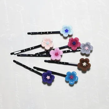 

100 New Popular Girls Women Little plum Hair Accessories cute children Hair Clips Bridal Hairpins Accessories