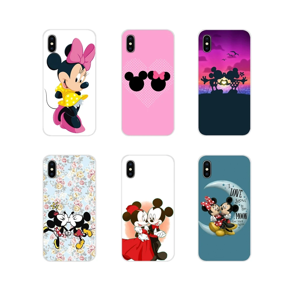 

For Xiaomi Redmi 4A S2 Note 3 3S 4 4X 5 Plus 6 7 6A Pro Pocophone F1 Minnie Mickey Mouse kissing Accessories Phone Cases Covers