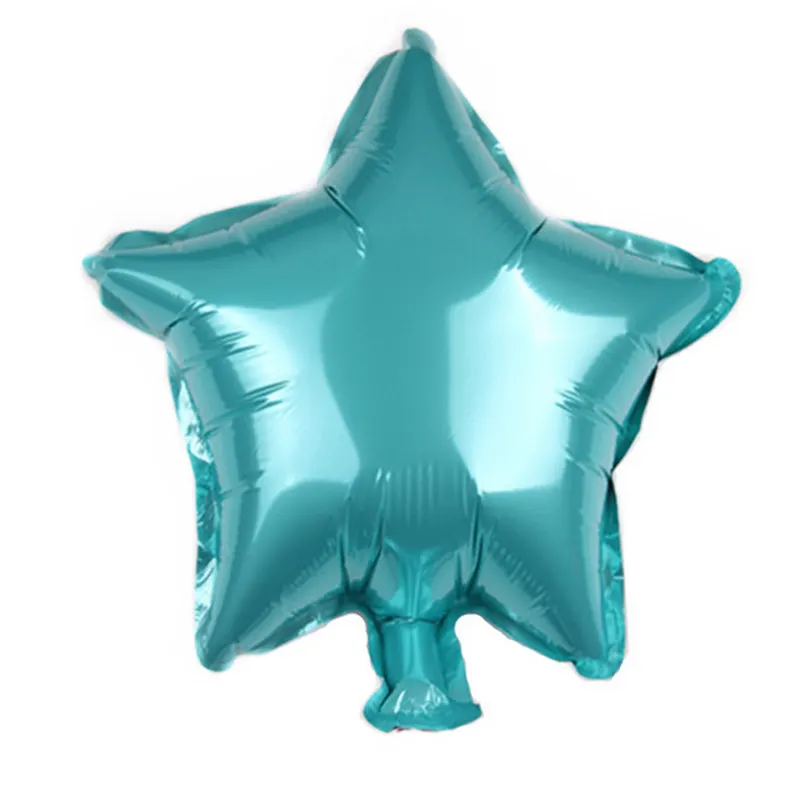 GOGO PAITY Лидер продаж 10 шт./лот 10 дюймов монохромный пятиконечной звезды алюминиевый шар, для дня рождения свадебное воздушный шар - Цвет: A