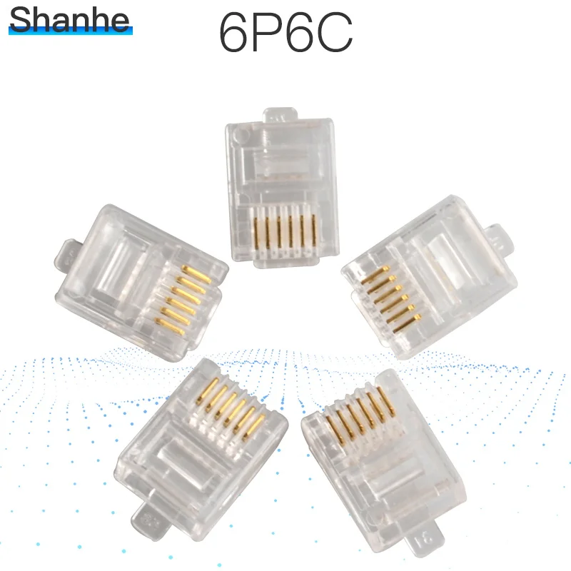 20pcs Durable 6 Pin RJ11 RJ 11 6P6C Modular Plug Telephone Phone