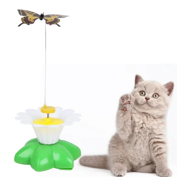

Electric Rotating Colorful Butterfly Funny Pet Cat Toys Cat Kitten Playing Toys Pet Seat Scratch Cat Toy Drop shipping