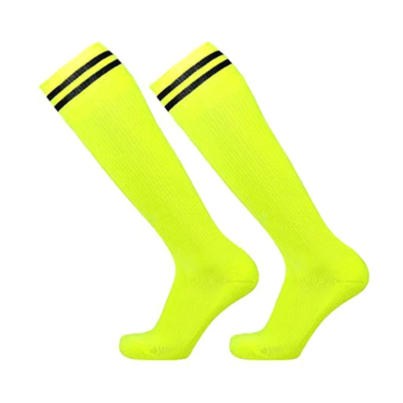 Детские футбольные носки для мальчиков футбольный носок Детские выше колена простые носки Длинные футбольные гетры мужские выше колена высокие носки Бейсбол - Цвет: FLGR