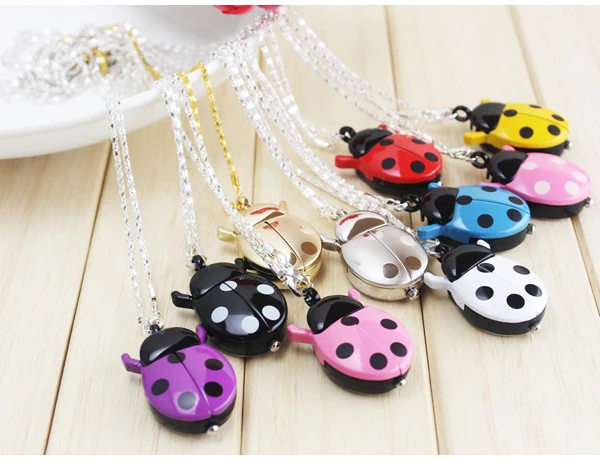 free shipping 1pcs 9colors Fashion Ladybug Beetle Quartz Lady Ladies Girls Pocke free shipping 1pcs 9colors Fashion Ladybug Beetle Quartz Lady Ladies Girls Pocke