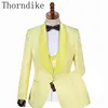 Thorndike Different Colors One Button Groom Tuxedos Shawl Lapel Groomsmen Best Man Suits Mens Wedding Suits Three Pieces Suits 3