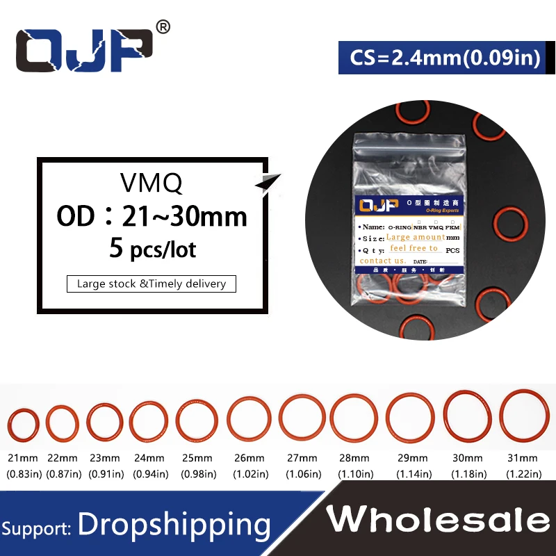 O-Rings Nitrile Rubber 23.2mm X 28mm X 2.4mm Seal Rings Sealing Gasket