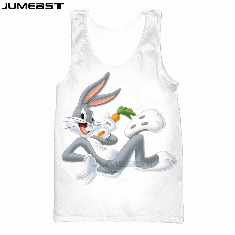 Jumeast бренд для мужчин/женщин 3D Печатный жилет мультфильм аниме жуки кролик короткий рукав модный спортивный пуловер летние топы на бретелях футболки - Цвет: 13