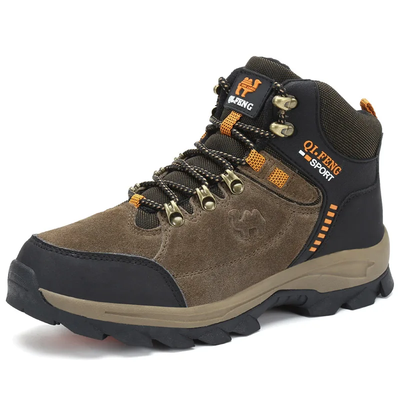 

Waterproof Hiking Shoes Mens Winter Boots Genuine Leather Trekking Boots Man Outdoor Trail Camping Climbing Hunting Sneakers