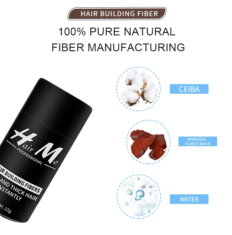 HM Hair Building Fiber 10 colors For Choose China Instantly Fiber Hair Powders Growth 12g