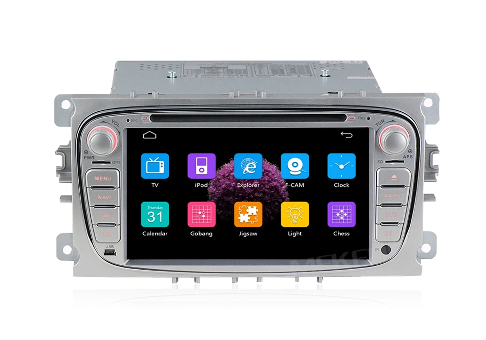 2DIN автомобильный dvd-плеер gps Navi для Ford Focus Mondeo Galaxy Kuga с аудио Радио Стерео головное устройство BT RDS карта Микрофон