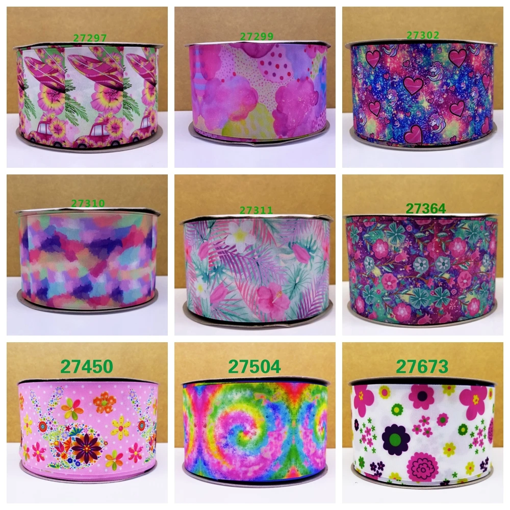 

Free shipping 2019 new arrival ribbons Hair Accessories ribbon 10 yards printed grosgrain ribbons 27302