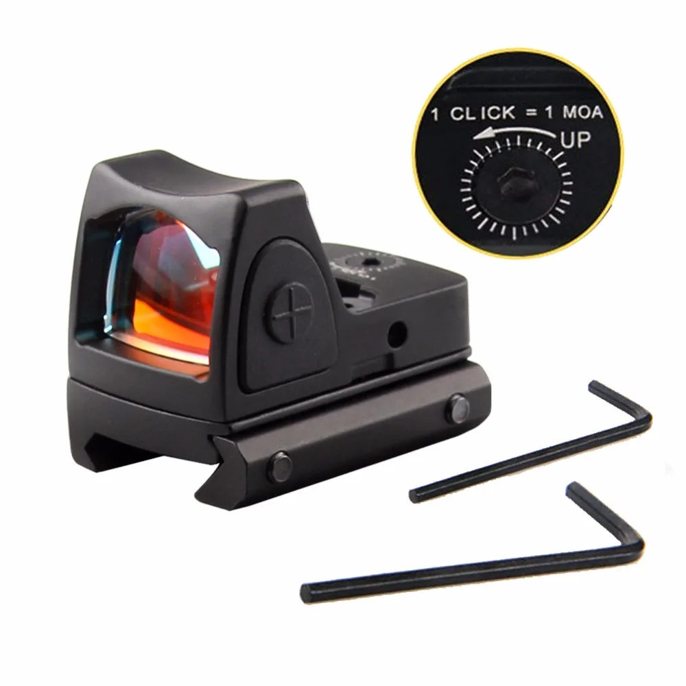 Mini RMR Red Dot Sight Collimator Glock Reflex Sight Scope fit 20mm Weaver Rail 
