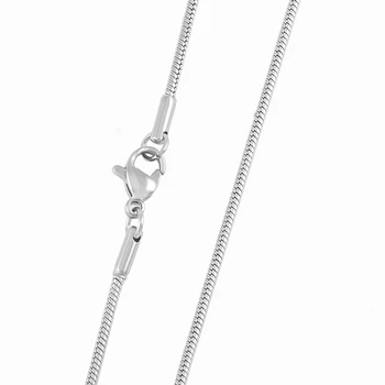 

Silver Gold RoseGold Black Stainless Steel Snake Chain Necklace 18 inches to 30 inches For selection Wholesale prices
