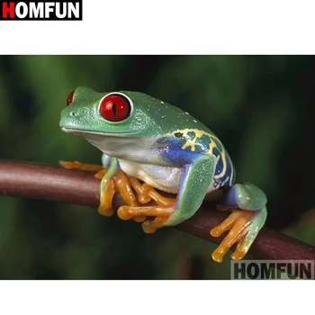 

HOMFUN Full Square/Round Drill 5D DIY Diamond Painting "Animal frog" Embroidery Cross Stitch 5D Home Decor Gift A16242