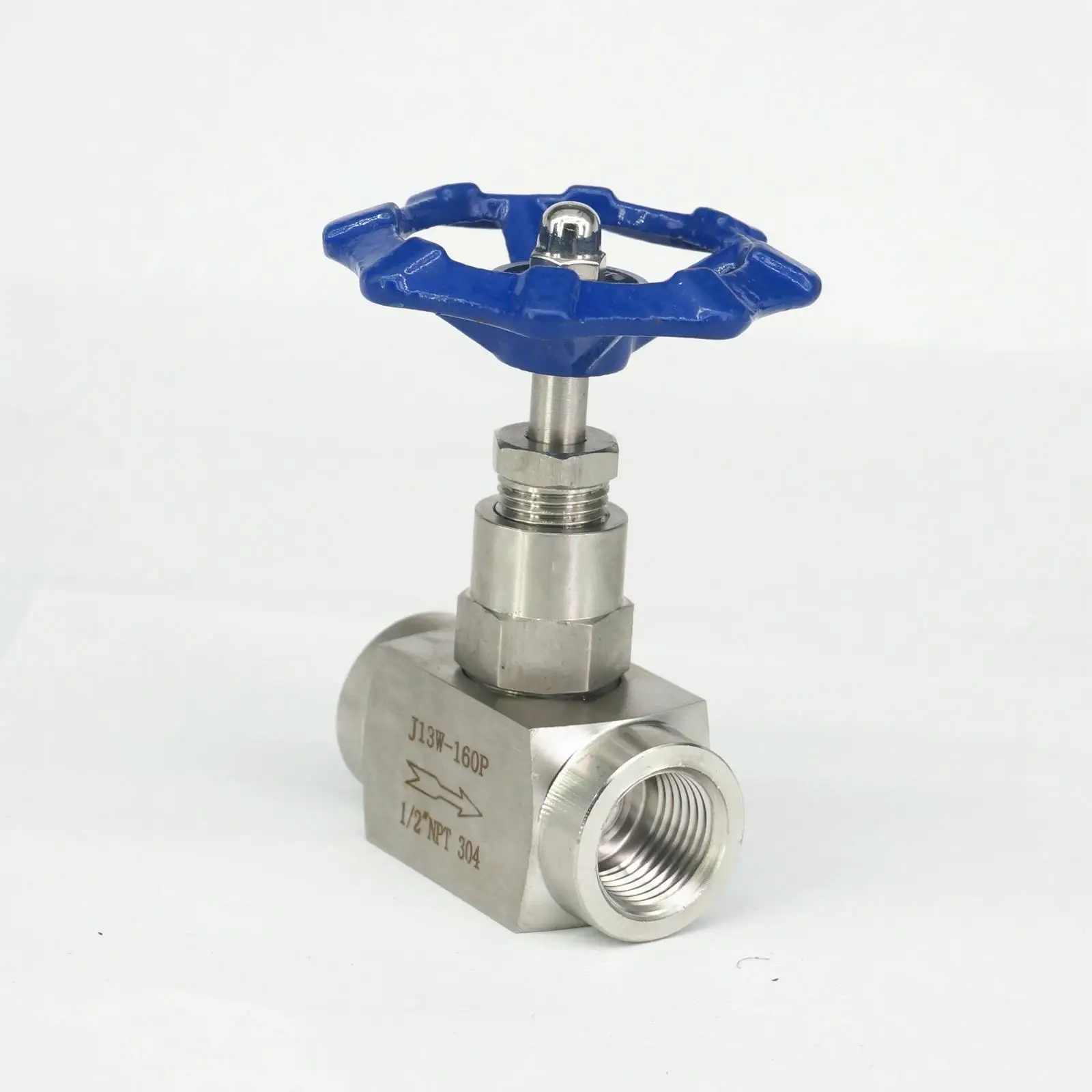 BYOLPMKK 2Pcs/5Pcs 1/8 1/4 3/8 1/2 ZG Male Thread Stainless Steel 304 Needle Valve Right Angle 90 Flow Control valve For Water Air Relief Valves Specification : 1/4, Thread Type : 2Pcs 