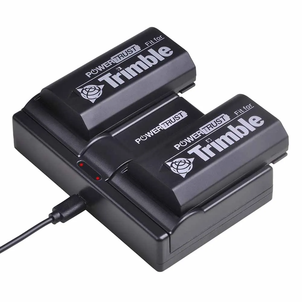 Комплект из 2 предметов 54344 Батарея и быстро Зарядное устройство для Trimble 5700 5800 29518 46607 52030 38403 R6 R7 R8 GNSS TR-R8 gps для Pentax Ei-D-Li1 - Цвет: 2B-Charger