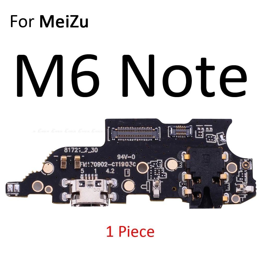 Разъем для зарядки, запчасти для платы, гибкий кабель с микрофоном для Meizu U20 U10 M6 M6S M5 M5C M5S Note 8 - Цвет: For Meizu M6 Note