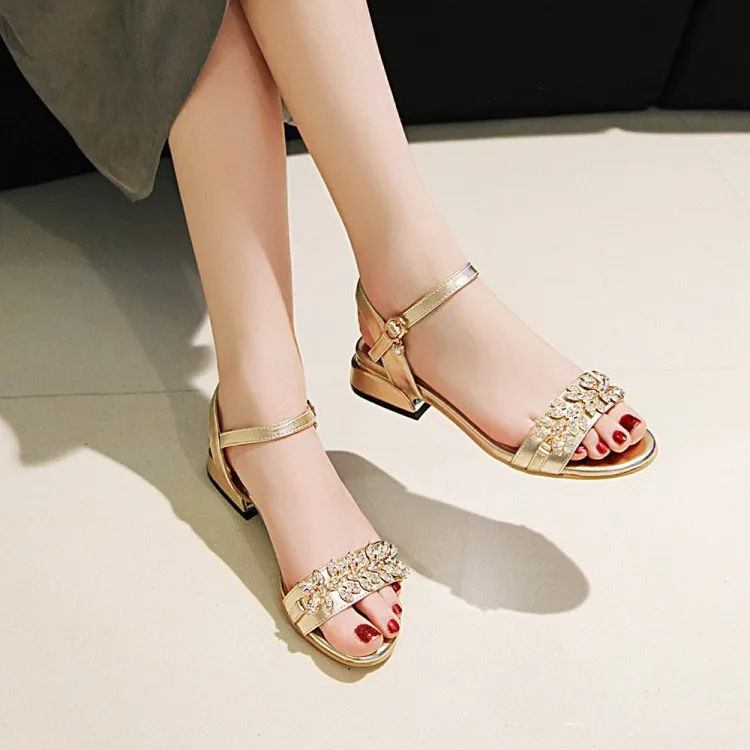 

Big Size 11 12 13 14 High heels sandals women shoes woman summer ladies Baitie one-word water drill shoes with open toes