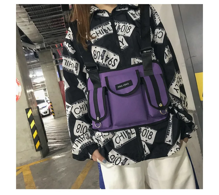 hip hop streetwear funcional tático peito saco