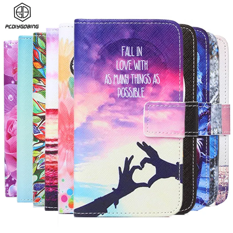 

Painted Pattern Stand Flip Leather Case For Samsung Galaxy S5 i9600 Card Wolf Rose Owl Effiel Tower Case Coque Fundas Capa
