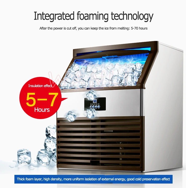 150KG/24H Ice Maker 110V-240V Commercial Large-capacity Automatic Ice Cube Making Machine Ice machine suit for Milk Tea Hotel